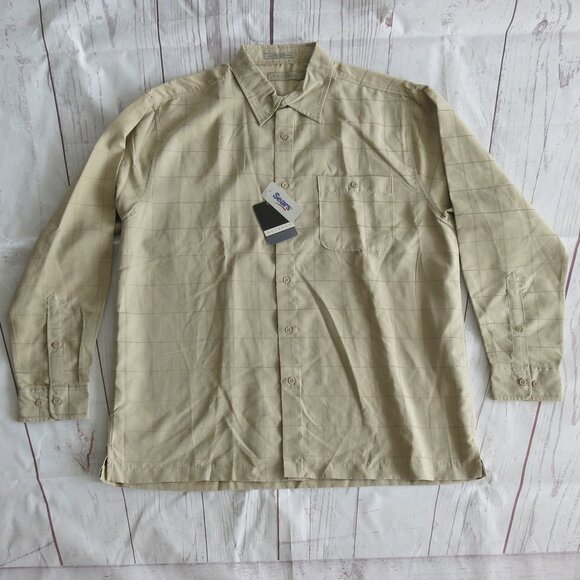 Retreat 100% Polyester Button Down Long Sleeve Dress/ Casual Shirt - Size XL - Picture 2 of 6